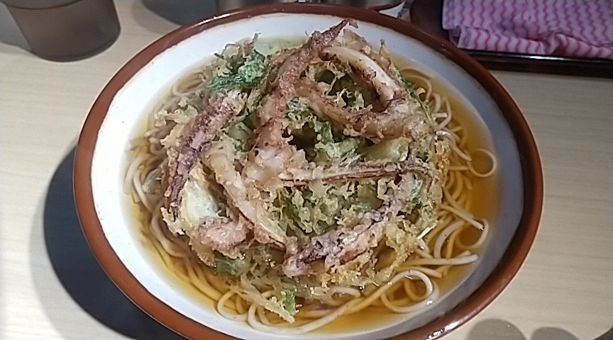 立ち食いそば屋のいかゲソ揚げそば